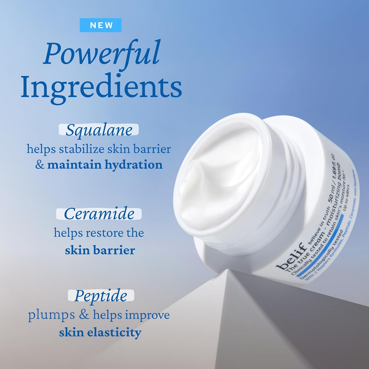 belif Aqua Bomb – Daily Niacinamide Hydrating Moisturizer, Lightweight Plumping Facial Cream with Hyaluronic Acid & Squalane, Cooling Effect, Anti-Aging, Korean Skincare